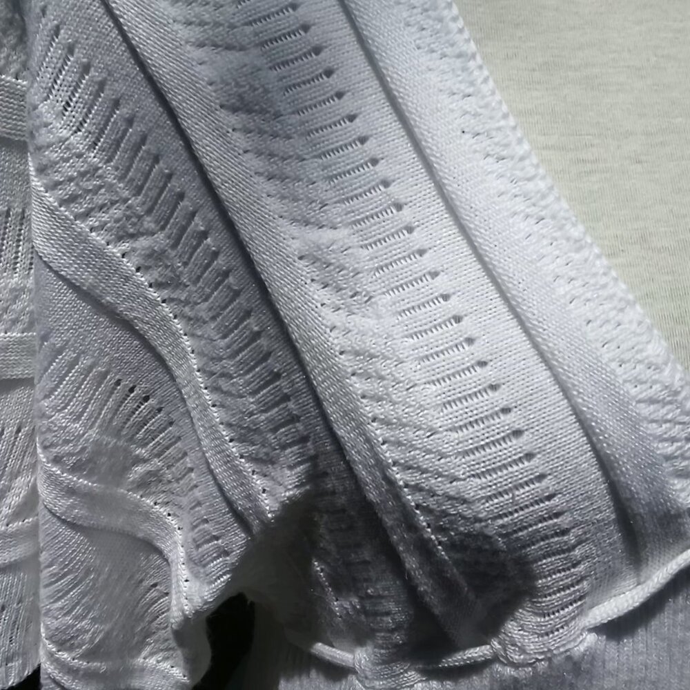 Womens Gorgeous Knitted White Deep V Front Off The Shoulders Knit Neck Tie Top🌼 - Picture 11 of 16